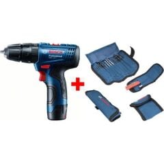 Bosch Gsb 120-LI 2.0 Ah Çift Akülü Darbeli Delme Vidalama + 23 parça Aksesuar Seti - 06019G8102