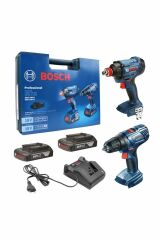 Bosch GSR 180-LI + GDX 180-LI (2x2.0Ah) İkili Set - 06019G5222