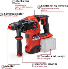Einhell Herocco TE-HD 36/28 Solo Akülü Kırıcı Delici – 4513950