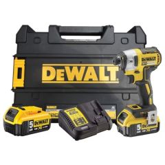 Dewalt DCF887P2-QW 18V/5.0Ah Kömürsüz Çift Bataryalı Darbeli Vidalama