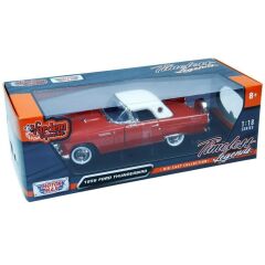 Motor Max 1:18 1956 Ford Thunderbird Model Araba Kırmızı-Beyaz