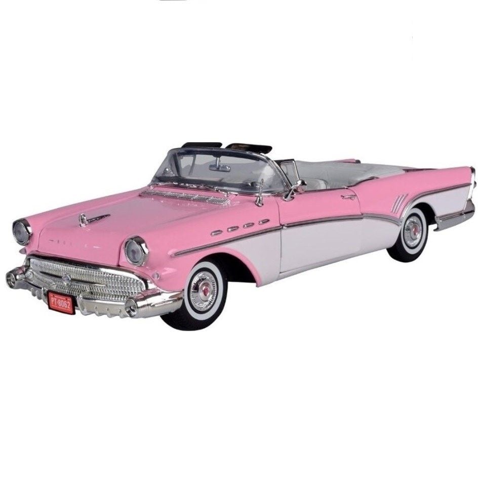 Motor Max 1:18 1957 Buick Roadmaster Model Araba Pembe-Beyaz