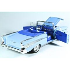 Motor Max 1:18 Chevrolet 1957 Chevy Bel Air Model Araba Mavi