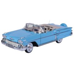 Motor Max 1:18 1958 Chevy Impala Model Araba Mavi