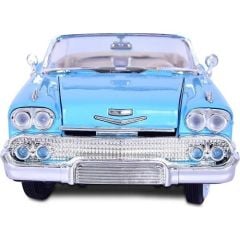 Motor Max 1:18 1958 Chevy Impala Model Araba Mavi