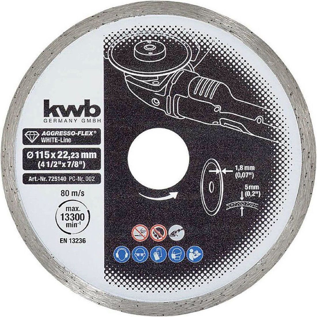 Kwb Elmas Kesici Disk Düz 115 mm – 725140