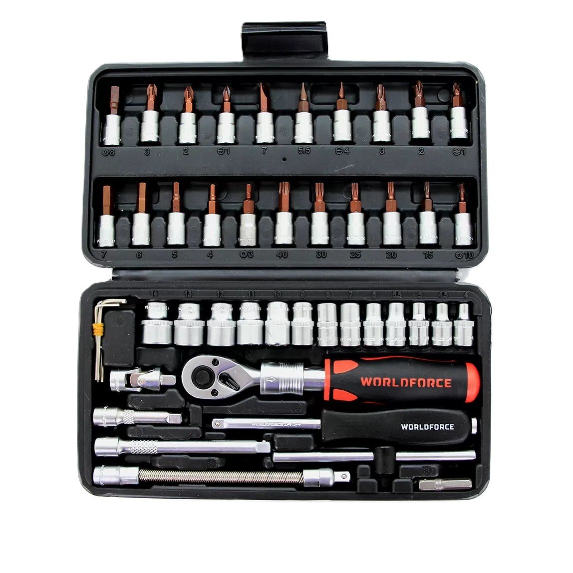 Worldforce 11503 Lokma Takımı 46 Parça S-Ultra 1/4 Uzatmalı Cırcır