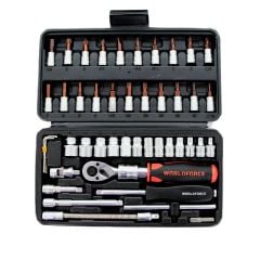Worldforce 11503 Lokma Takımı 46 Parça S-Ultra 1/4 Uzatmalı Cırcır