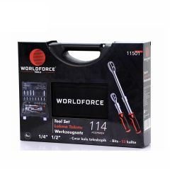 Worldforce 11501 S-Ultra 114 Parça Profesyonel Lokma Takımı 1/4'' 1/2''