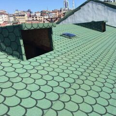 Yeşil Yonca Desenli Arduazlı Kumlu Rulo Membran (Şıngıl)