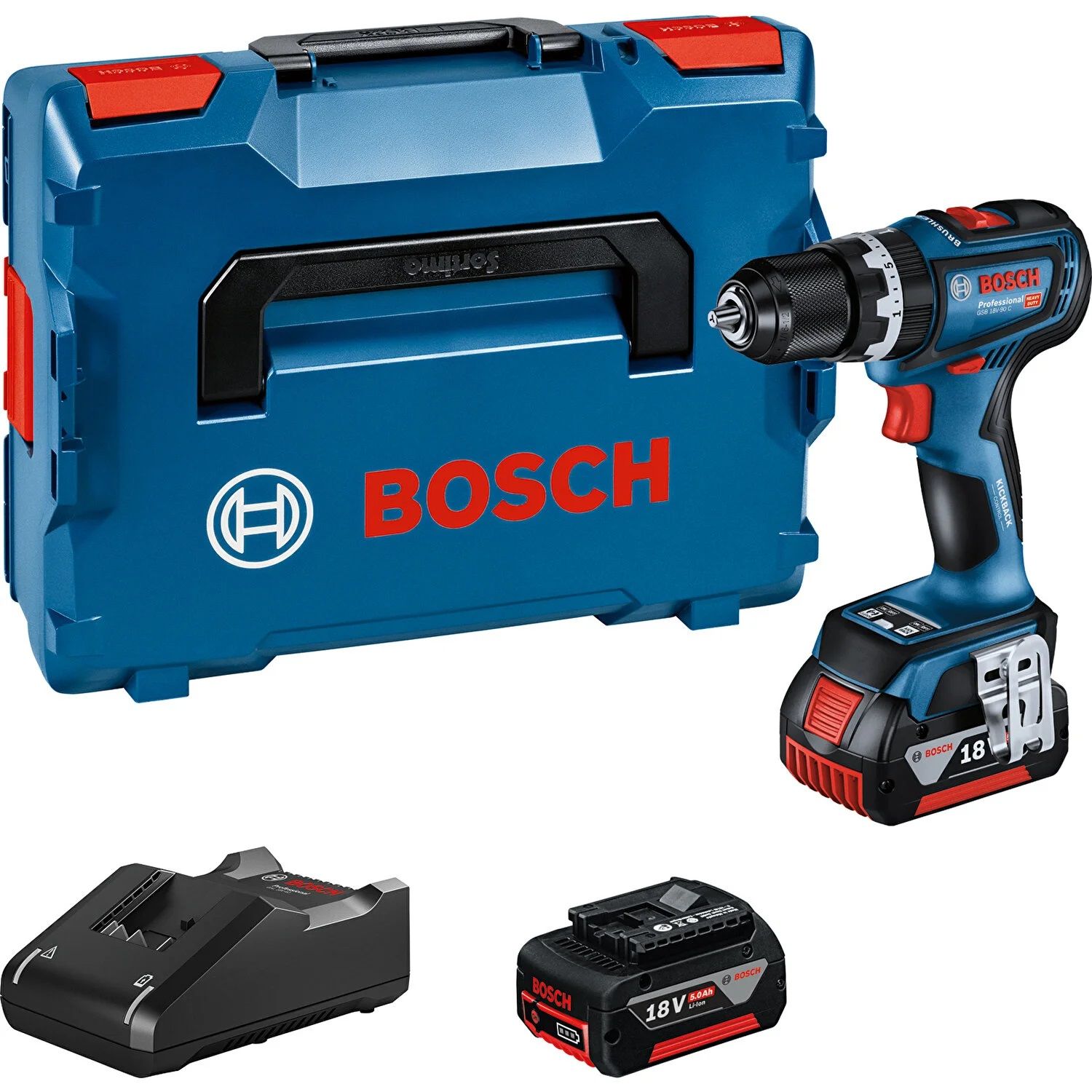 Bosch GSB 18V-90 C Professional Akülü Darbeli Vidalama - 06019K6106