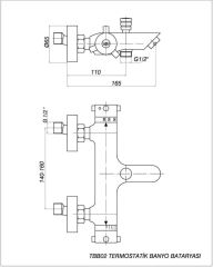 GPD Termostatik Banyo Bataryası - TBB02