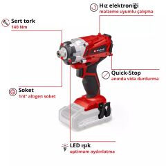 Einhell TP-CI 18 Li BL – Solo Profesyonel Akülü Darbeli Vidalama - 4510030