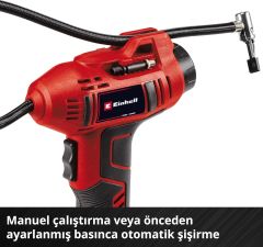 Einhell CE-AP 18 + CE-CC 18 + 2,0 Ah Kit Akülü Araç Kompresör Seti - 2070111