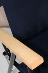 Ahşap Kollu Katlanır Kamp Piknik Sandalyesi 2 li Lacivert