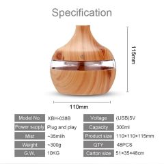 300 ml Ultrasonik Hava Nemlendirici Buhar Makinesi ve Aroma Difüzörü