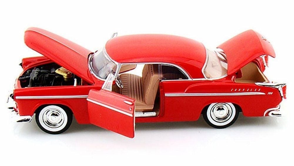 Motor Max 1 24 Diecast 1955 Chrysler C300 Model Araba Kırmızı