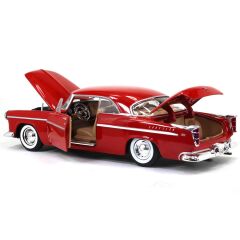Motor Max 1:24 Chrysler C300 1955 Model Araba Kırmızı