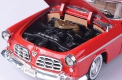 Motor Max 1:24 Chrysler C300 1955 Model Araba Kırmızı