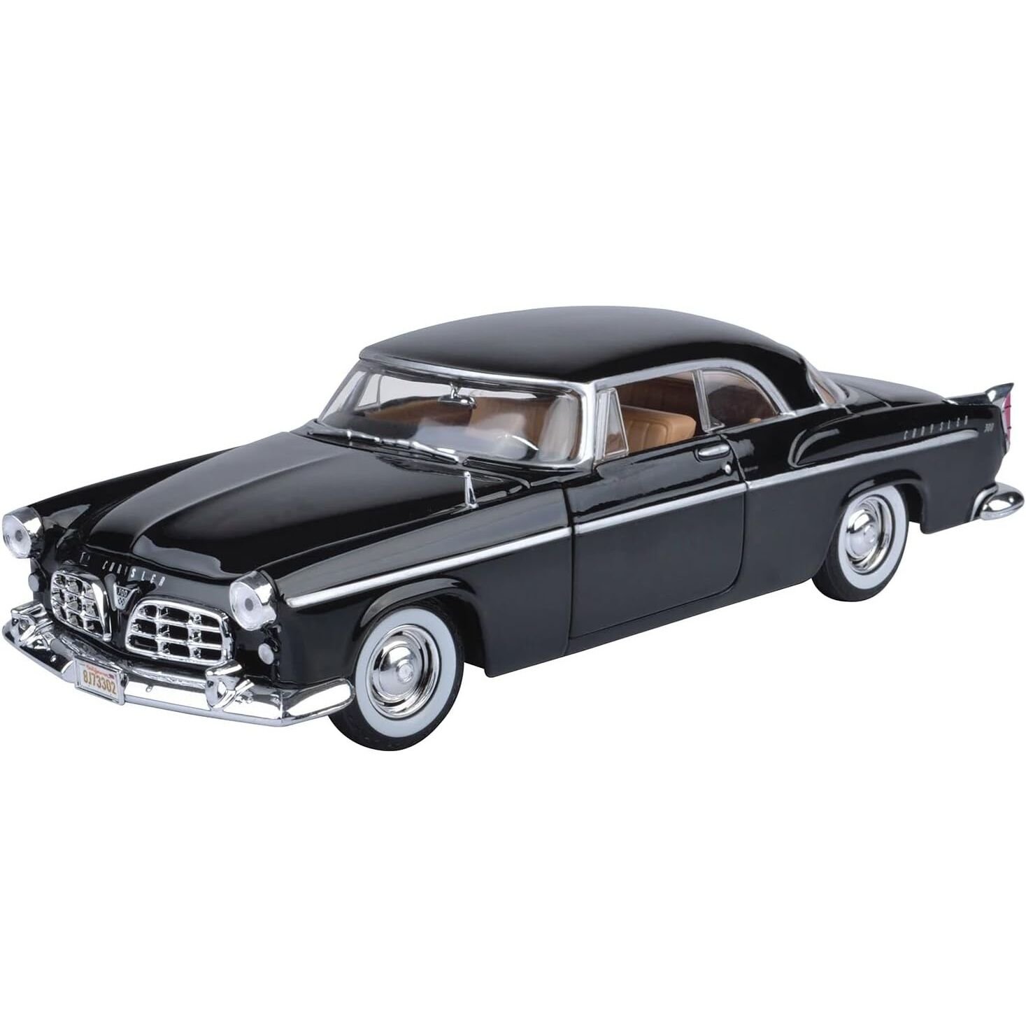 Motor Max 1:24 Chrysler C300 1955 Model Araba Siyah