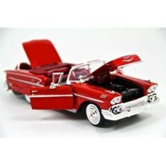 Motor Max Model Araba 1 24 1958 Chevy İmpala - Kırmızı