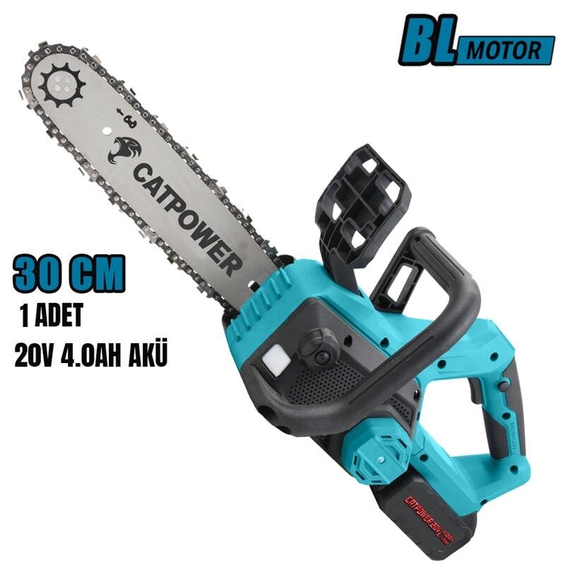 CATPOWER KÖMÜRSÜZ AKÜLÜ AĞAÇ KESME 30CM Li-iON 20V 4.0Ah