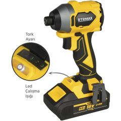 RTRMAX RTX3050 20V 4Ah Çift Akülü Torklu Vidalama