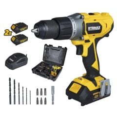 RTRMAX RTX1820 20V 2Ah Çift Akülü Darbeli Matkap