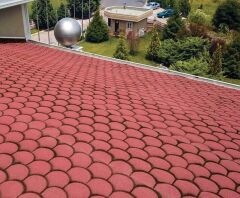 Kırmızı Yonca Desenli Arduazlı Kumlu Rulo Membran (Şıngıl)