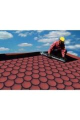 Kırmızı Yonca Desenli Arduazlı Kumlu Rulo Membran (Şıngıl)