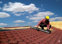 Alteks Silver Kırmızı Yonca Desenli Kumlu Su Yalıtım Membranı (Şingıl)