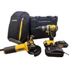 RTRMAX RTX2020 2Ah Çift Akülü Vidalama + RTM102 Avuç Taşlama Bez Çanta Hediyeli