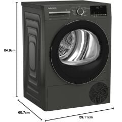 Grundig GPDH9644 9 Kg Kurutma Makinesi Gri